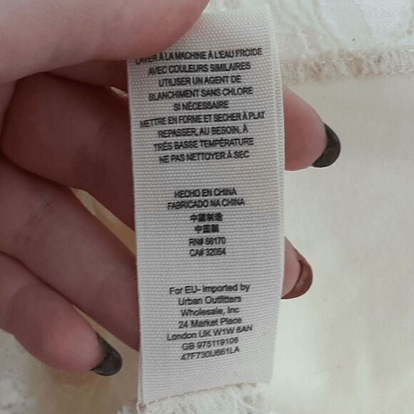 Free People Sweet Thang Cross Back Lace Panel Long Sleeve Size Medium - Picture 8 of 10